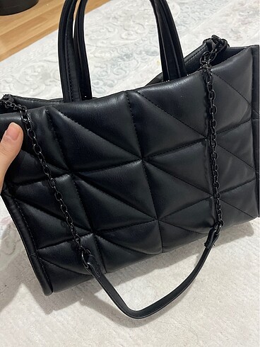Stradivarius Siyah deri çanta