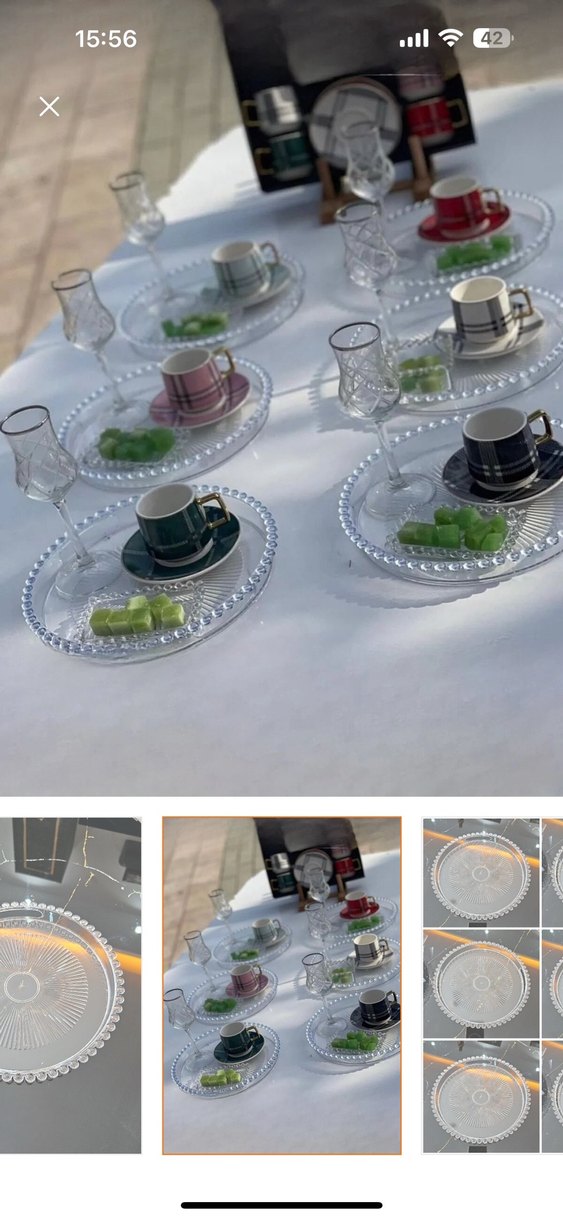 Boncuklu tepsi 6 lı - Görsel 3