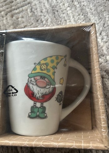 Beyaz Gri Cüce Desenli 2'li Kupa Seti - Görsel 3