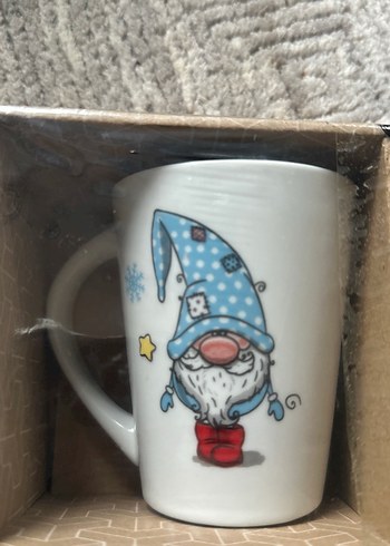 Beyaz Gri Cüce Desenli 2'li Kupa Seti - Görsel 2