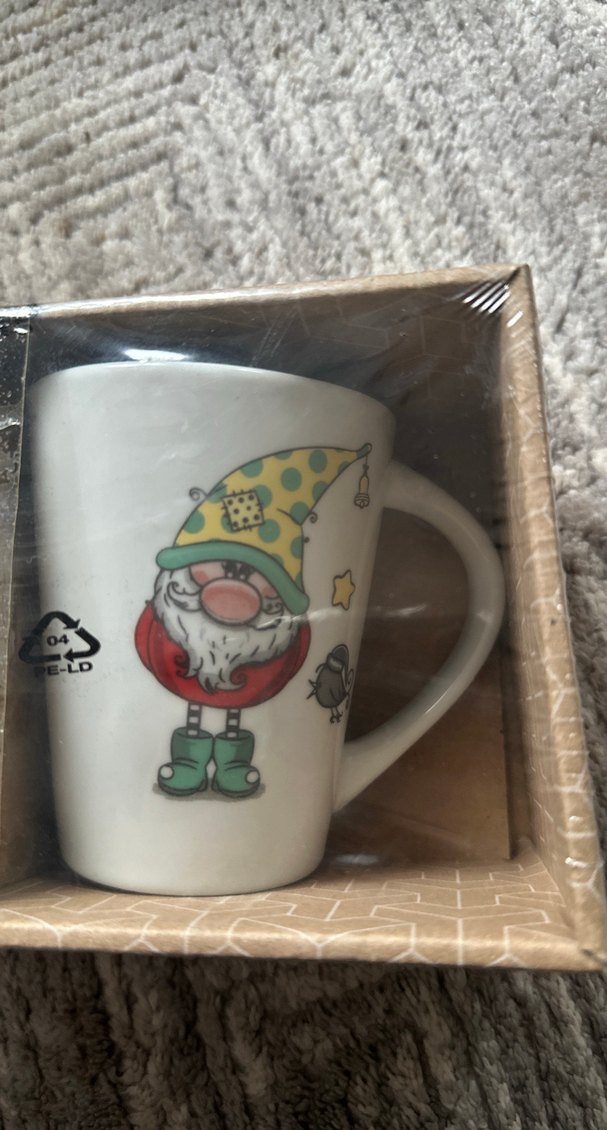 Beyaz Gri Cüce Desenli 2'li Kupa Seti - Görsel 3