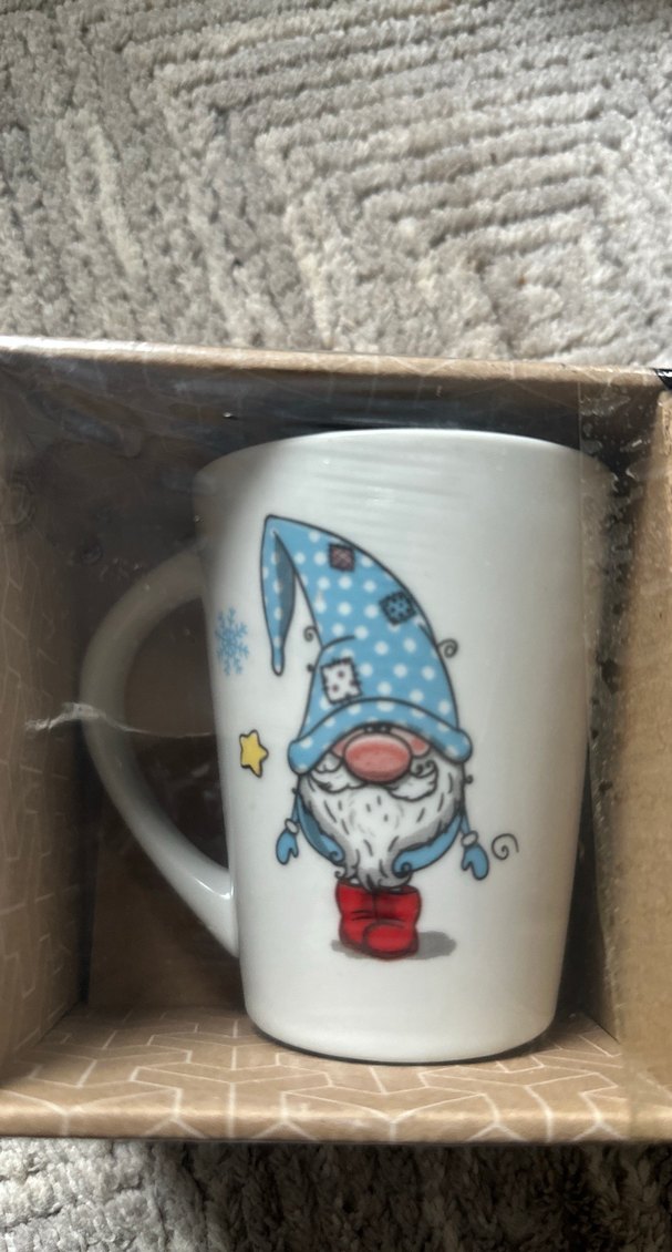 Beyaz Gri Cüce Desenli 2'li Kupa Seti - Görsel 2