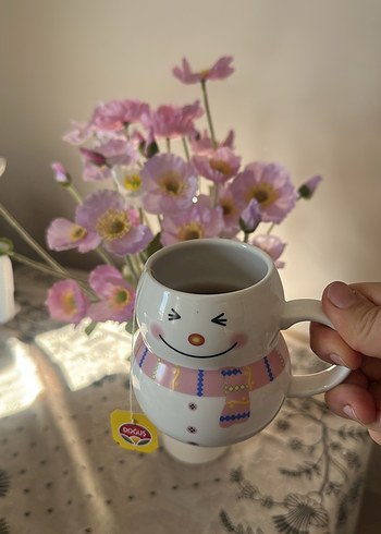 Pembe Kardan Adam Kupa Bardak - Görsel 2