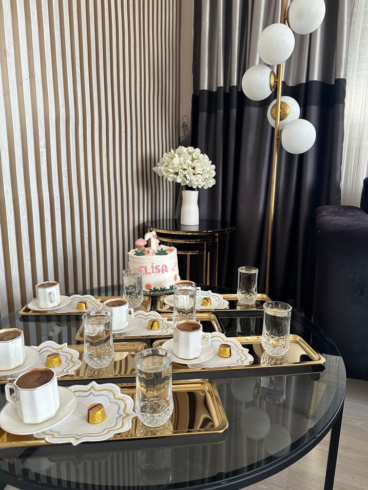 Beyaz Seramik Kahve Fincanı Seti Karaca 6 kısılık 1 kez kullaldi - Görsel 3