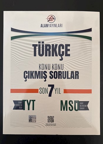 TYT-MSÜ Türkçe Çıkmış Sorular Kitabı SON 7 YIL | Alan yayınları