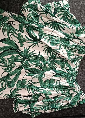 50 Beden H&M büyük beden kolları fırfırlı bluz