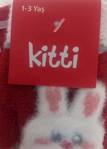 Kitti Kız Çocuk Kırmızı Nakışlı Eldiven - Görsel 5