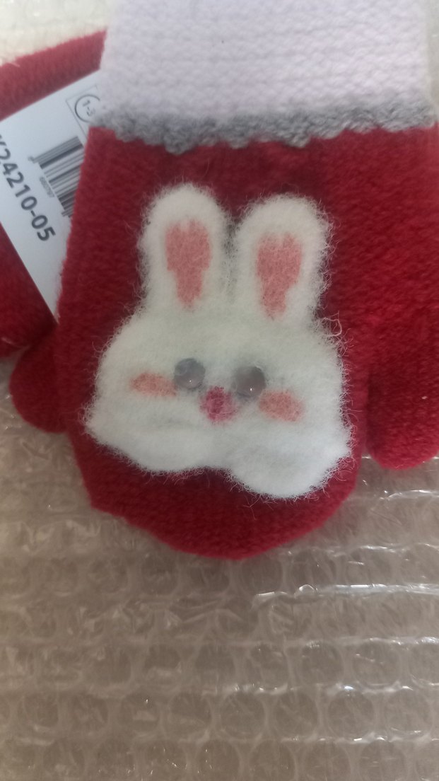 Kitti Kız Çocuk Kırmızı Nakışlı Eldiven - Görsel 4