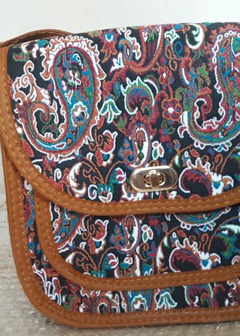 Beden kilim desenli çanta