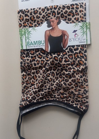 leopar desenli bambu ip askılı atlet l beden - Görsel 2
