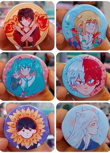 Zuko,Howl,Miku,Todoroki,Omori,Tomoe Anime Rozet