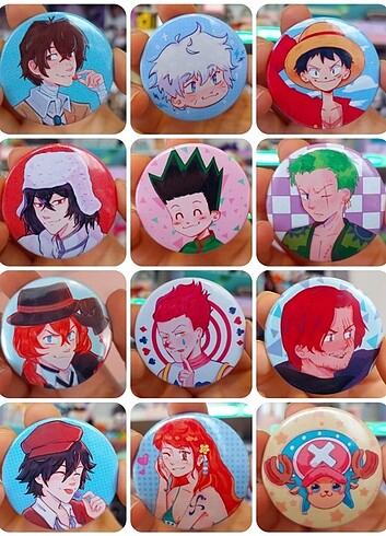 Bungou Stray Dogs,HunterxHunter,One Piece Anime Rozet