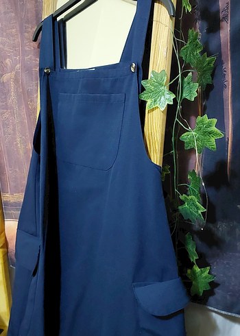 Kadın Lacivert Maxi Boy Salopet - Görsel 3