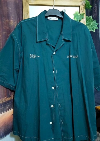 Oversize Kısa Kollu Gömlek - Görsel 2