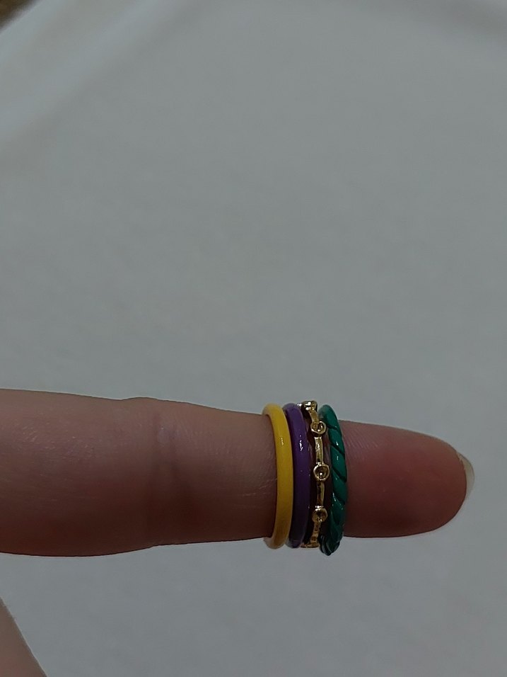 Bohem Çok Renkli Kadın Yüzük Seti - Görsel 3
