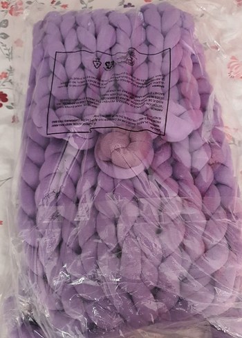 Pastel Mor Örgü Çanta