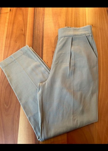 Velvet Bej Pilili Kadın Keten Pantolon