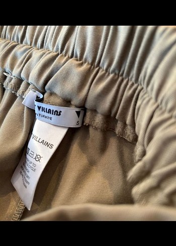 s Beden camel Renk Velvet Bej Pilili Kadın Keten Pantolon