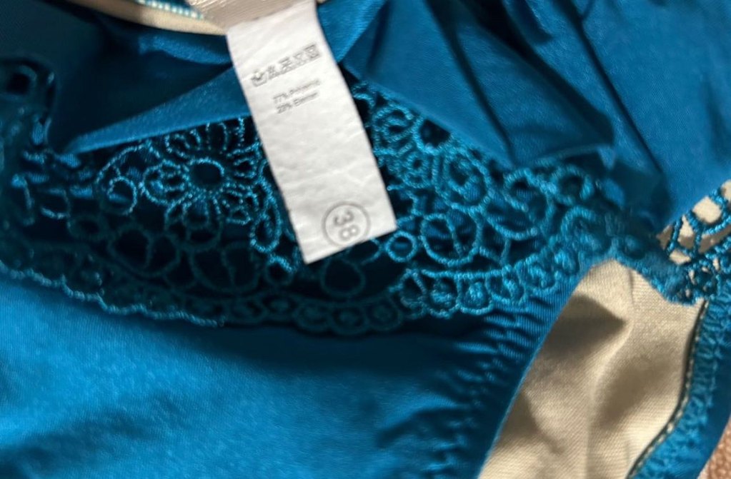 Dantel Detaylı Lacivert Bohem Bikini - Görsel 2