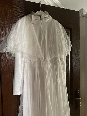 xl Beden beyaz Renk Tesettür nikah elbisesi