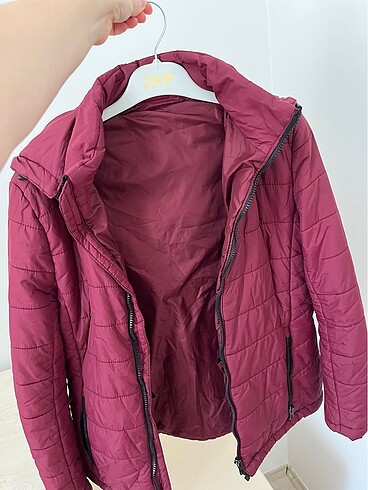 l Beden bordo Renk Şişme mont