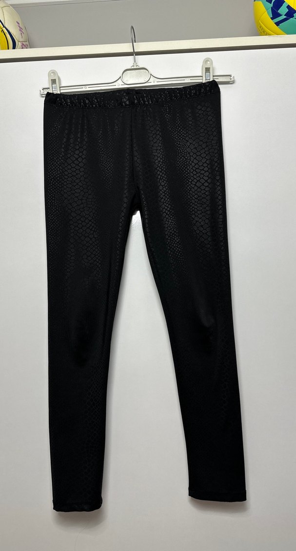 Yılan Desenli Siyah Kız Çocuk Tayt - Görsel 3