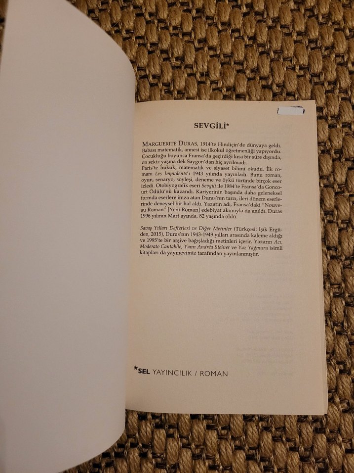 Marguerite Duras - Sevgili - Görsel 3