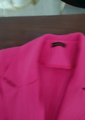 Pembe Düğmeli Kadın Blazer Ceketli takım - Görsel 3