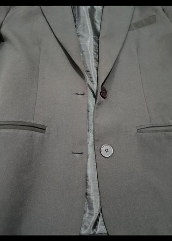 Düğmeli Siyah Kadın Blazer Ceket - Görsel 2