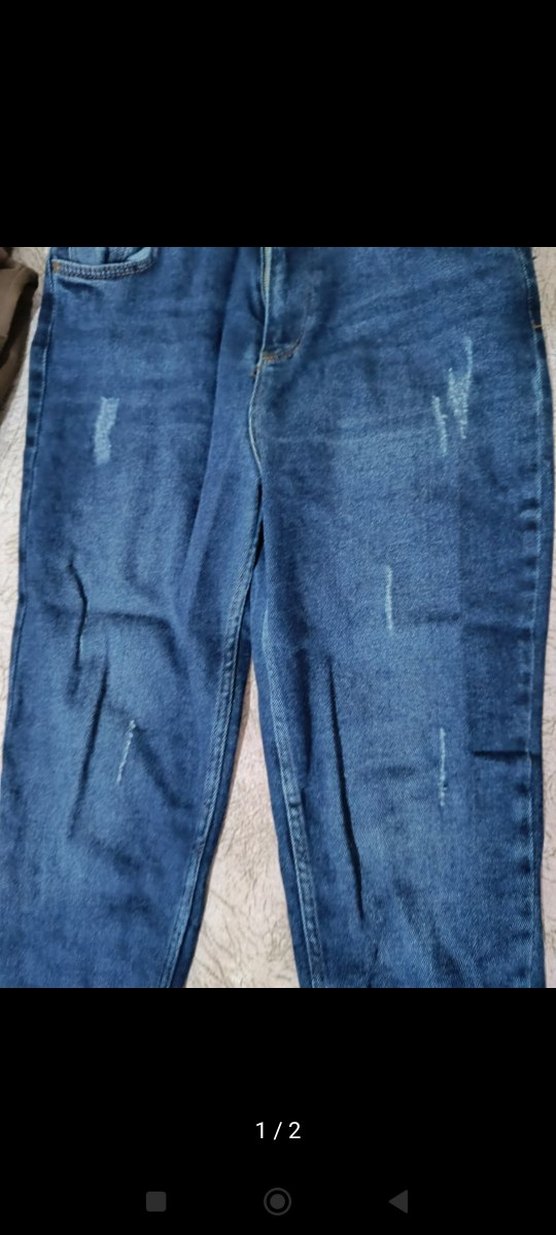 Kadın Lacivert Midi Boy Denim Jean - Görsel 2