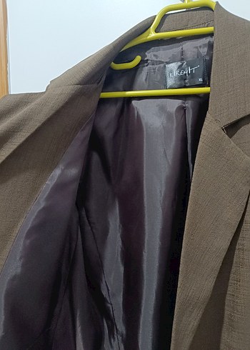 Düğmeli Kahverengi Kadın Blazer Ceket - Görsel 5