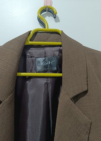 Düğmeli Kahverengi Kadın Blazer Ceket - Görsel 2