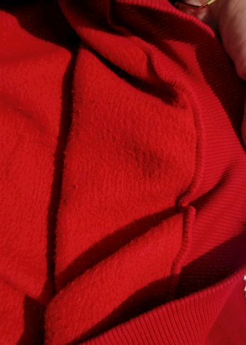 Kadın Kırmızı Payetli Baskılı Sweatshirt - Görsel 3