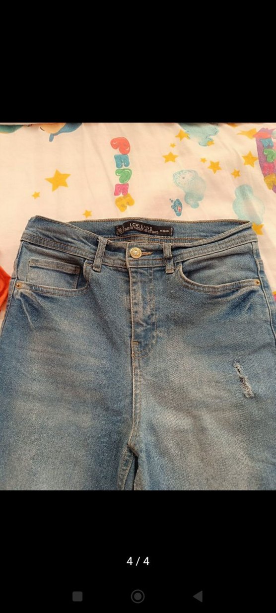 Kadın Mavi Yırtık Detaylı Salaş Denim Pantolon - Görsel 3