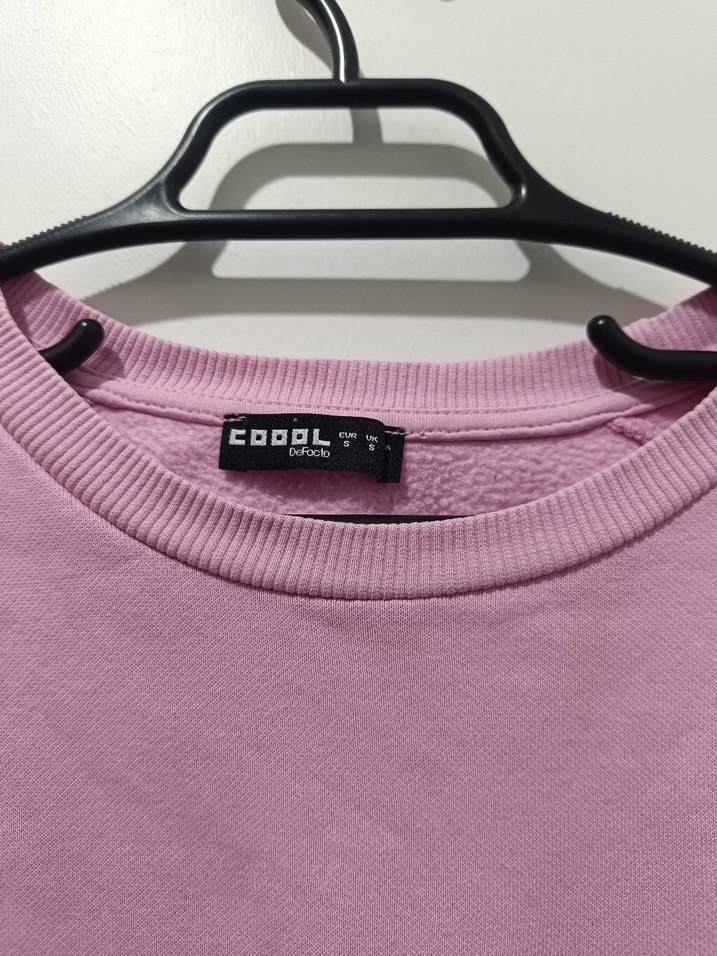 Pembe Oversize Kadın Sweatshirt - Görsel 3