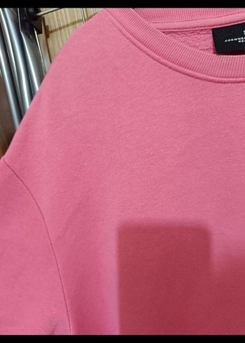 Pembe Oversize Kadın Sweatshirt - Görsel 2