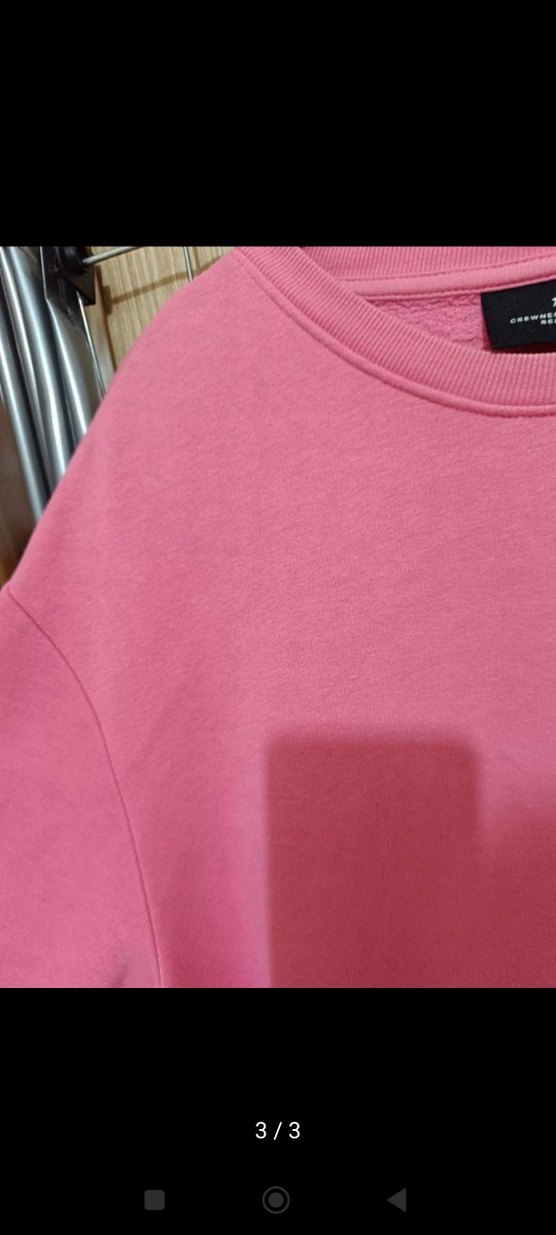 Pembe Oversize Kadın Sweatshirt - Görsel 2