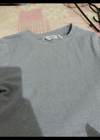 Gri Kadın Kısa Örgü Kazak - Görsel 4