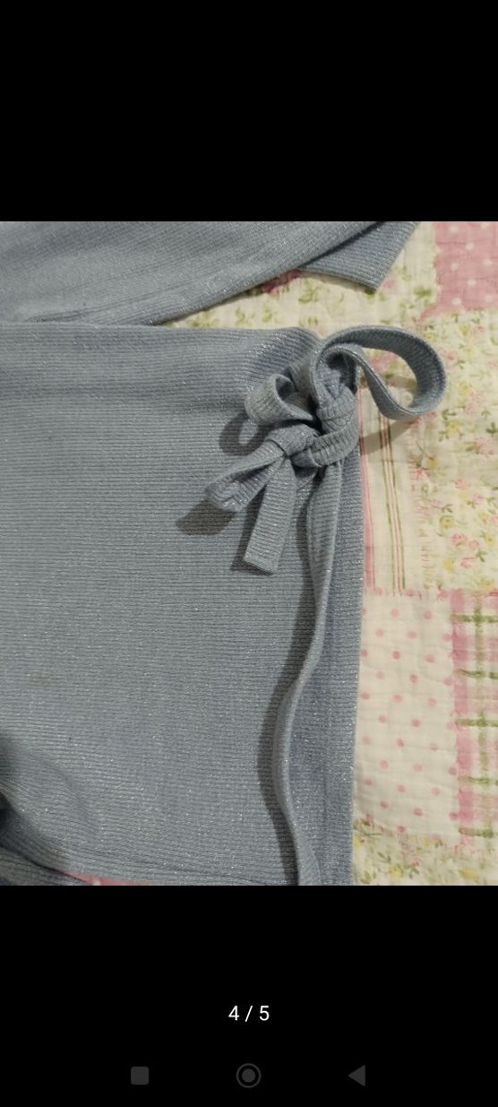 Gri Kadın Kısa Örgü Kazak - Görsel 3