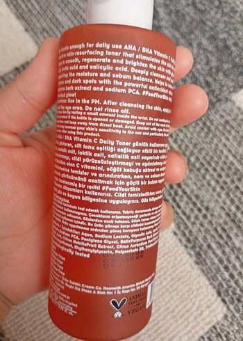 Beden Renk Cream Co. Aha Bha C Vitamini Tonik 200ml