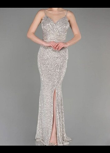  Gold pul payet elbise