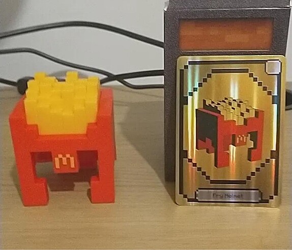 Mcdonalds minecraft fry helmet