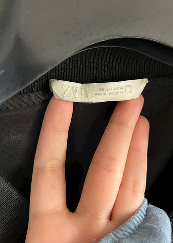 Zara Siyah Deri Biker Ceket