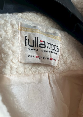 Diğer Beyaz Peluş Midi Kadın Kaban