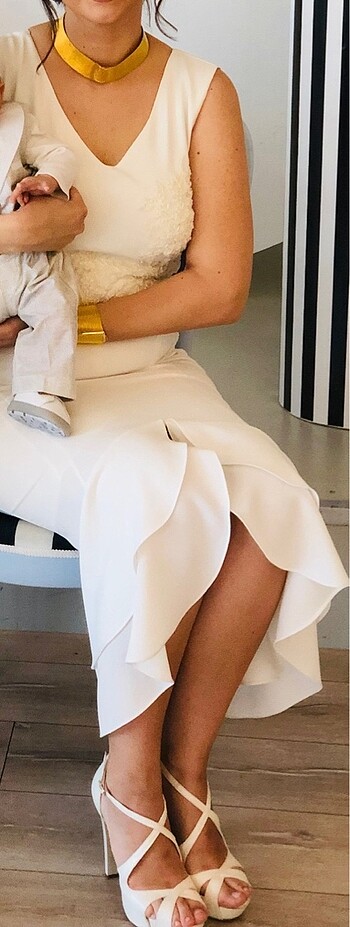 Beyaz Marka Elbise - Görsel 3