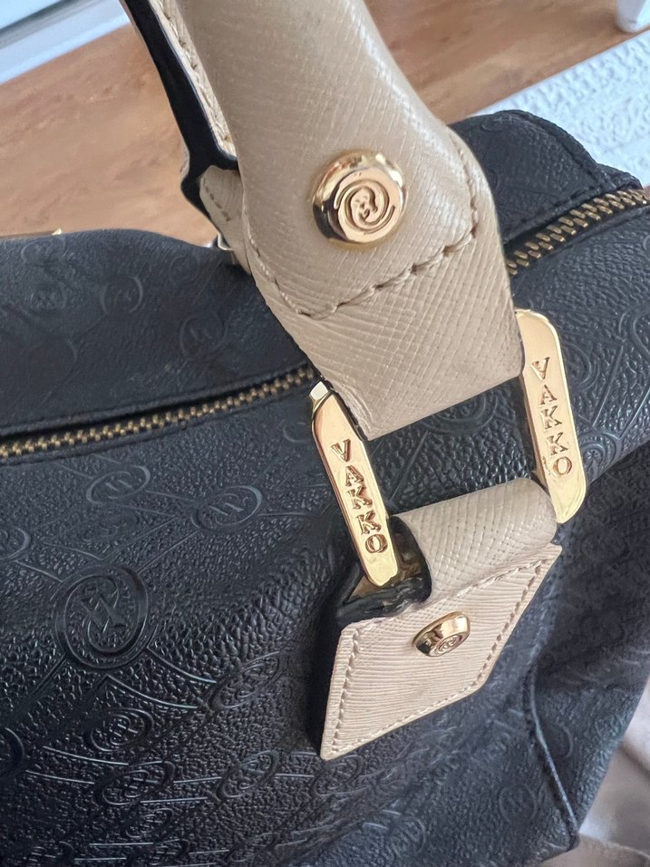 Vakko Siyah Deri Kadın Çanta - Görsel 4