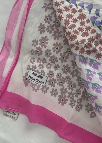 Diğer Fresh Scarfs Pembe Cicekli Esarp