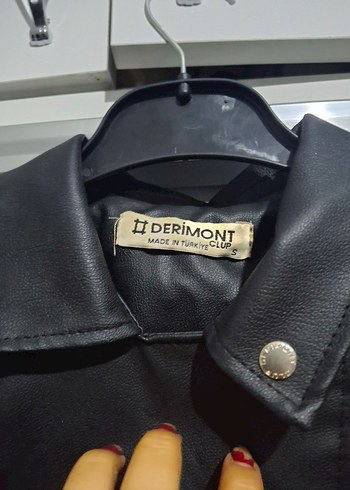 Kadın Siyah Deri Biker Ceket - Görsel 6