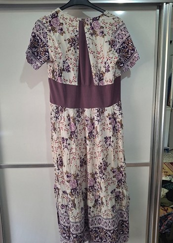 Bohem V Yaka Uzun  Elbise - Görsel 3