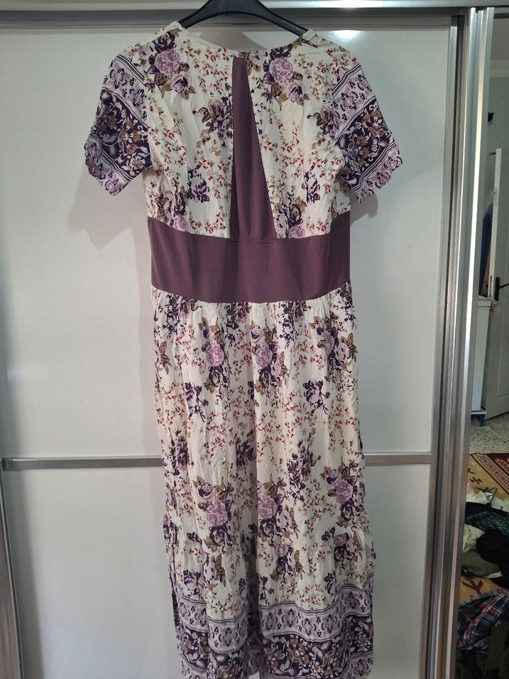 Bohem V Yaka Uzun  Elbise - Görsel 3